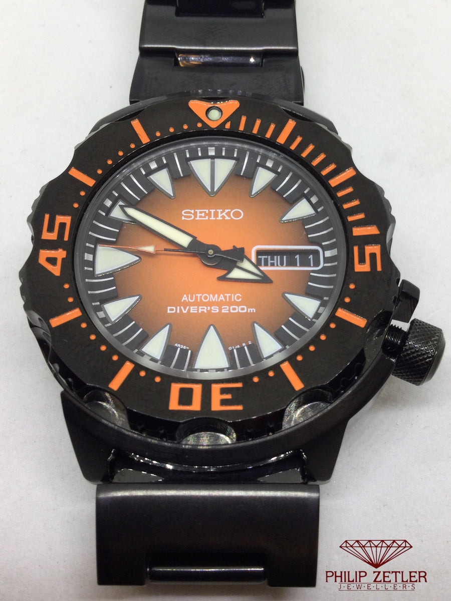 Seiko Divers Automatic Orange Monster Full Metal Bracelet. At