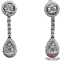 Load image into Gallery viewer, 18ct White Gold Pear Shaped Diamond Earings.
