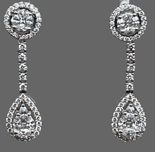 Load image into Gallery viewer, 18ct White Gold Pear Shaped Diamond Earings.
