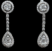 Load image into Gallery viewer, 18ct White Gold Pear Shaped Diamond Earings.
