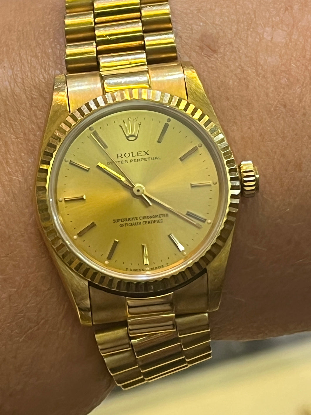 Rolex 18 ct Ladies Oyster Pepetual