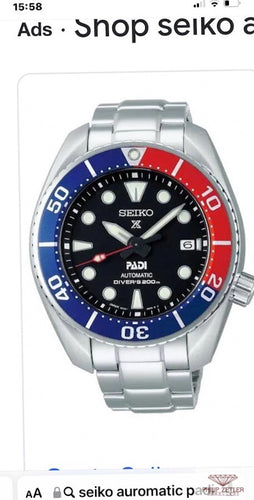 Seiko Steel Padi Pepsi Divers 200m Automatic