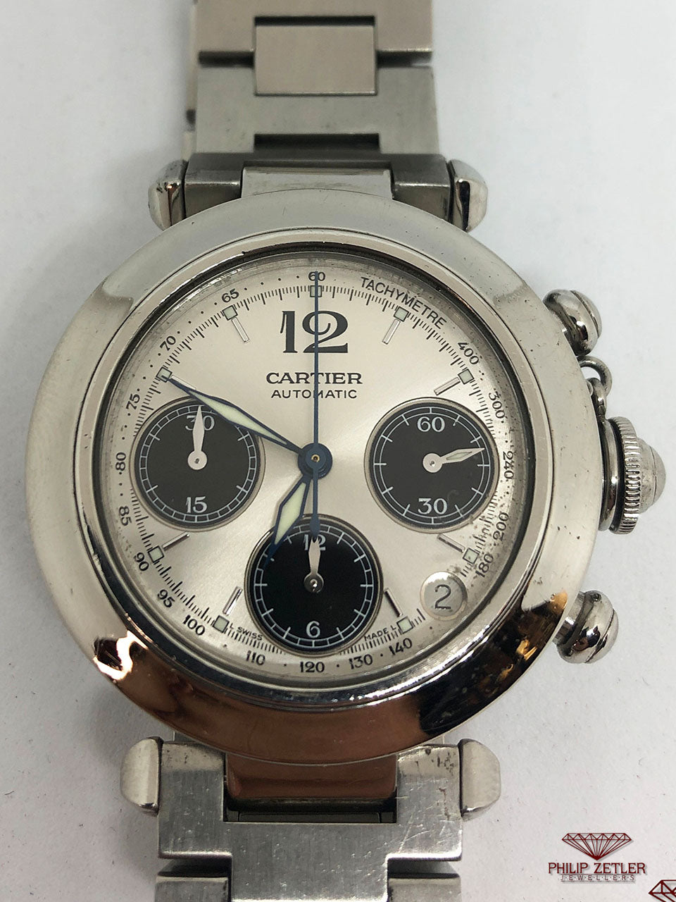 Cartier Pasha Chronograph at Philip Zetler Jewellers