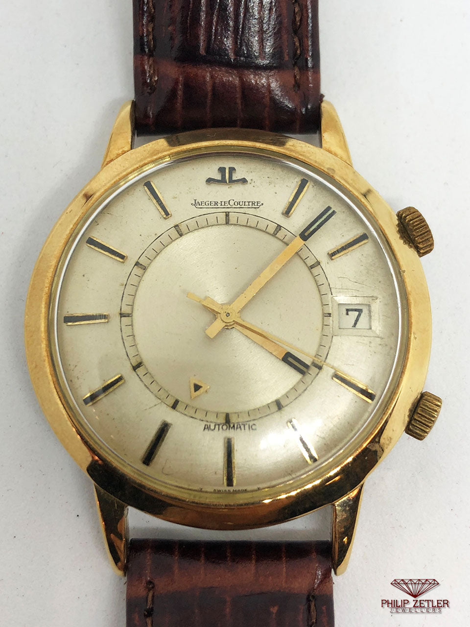 Jaeger LeCoultre Memovox Date 1950 s at Philip Zetler Jewellers